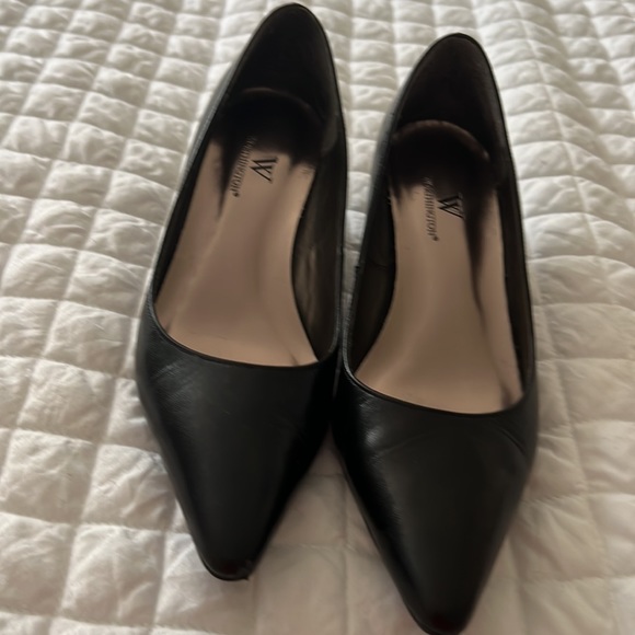 Worthington black pointed toe kitten heels size  7 .5 medium 2 inch heel height - Picture 11 of 12